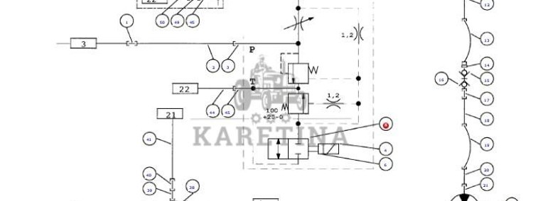 Massey Fergusson MF 30 32 - hydromotor pompa hydrauliczna D45120700-1