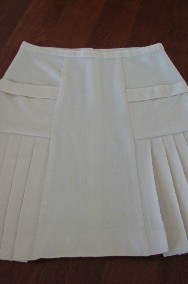 Plisowana spódnica z zakładkami, kolor ecru, rozmiar 46 / XXL -2