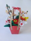 NOWOŚĆ !!!Flowerbox  kwiaty szenilowe rękodzieło prezent dekoracja kwiaty 