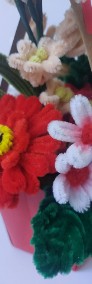 NOWOŚĆ !!!Flowerbox  kwiaty szenilowe rękodzieło prezent dekoracja kwiaty -4