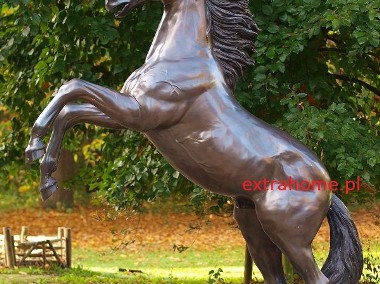 Imponujący Mega Koń- Rumak z brązu naturalnej wielkości 230cm-1