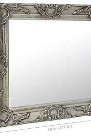 vidaXL Lustro ścienne w stylu barokowym, 60x60 cm, srebrneSKU:320334-2