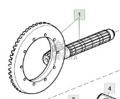 John Deere 6115R Koło Talerzowe Wałek Atakujący Atak AL202815 AL228918