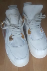 Nike Air Jordan 4 białe - złoty metalic r.43-2