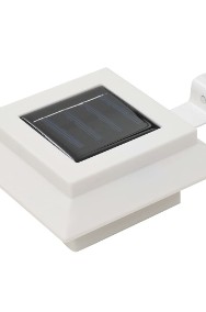 vidaXL Lampy solarne do ogrodu, 12 szt., LED, kwadratowe, 12 cm, białe 277137-2