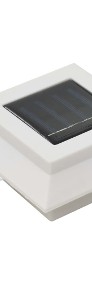 vidaXL Lampy solarne do ogrodu, 12 szt., LED, kwadratowe, 12 cm, białe 277137-3