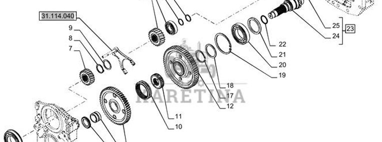 New Holland T6070 Koło zębate napędowe 28t 87548135-1