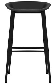 vidaXL Krzesła barowe, 4 szt., czarne-2