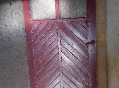 Drzwi garażowe warsztatowe wrota garażu warsztatu drewniane 211x108x4-1