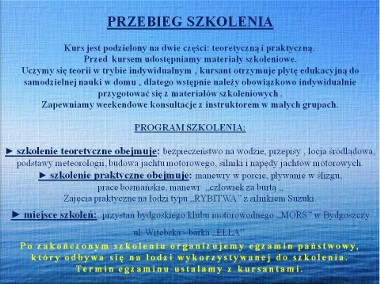 Weekendowy  kurs motorowodny  z egzaminem w Bydgoszczy-2