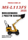 Mini Ładowarka kołowa z prostym ramieniem MS-L113FS JSB - Nowa 2025