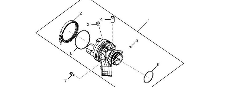 John Deere 9470RX - Pompa wodna RE549117 (Silnik)-1