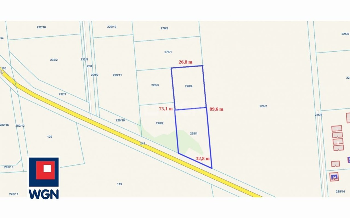Działka na sprzedaż, 2236 m², Postomino Łącko - Widok 3