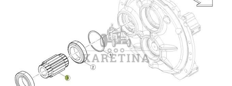 Claas Arion 630 - skrzynia biegów - koło zębate 6005033069-1