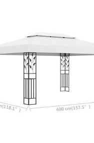 vidaXL Altana z podwójnym dachem, 3x4 m, biała-3