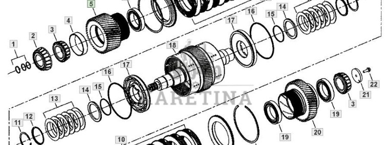 John Deere 9620 DF500 - skrzynia biegów - bieg tryb YZ501936-1
