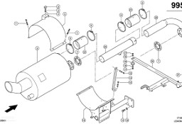 Claas Lexion 600 TŁUMIK 0007998102 (Układ wydechowy)