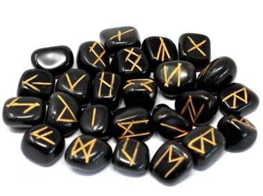 Kamień runiczny – Czarny Agat-1