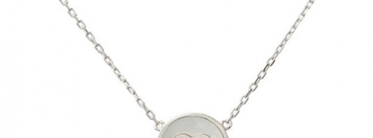 Srebrny naszyjnik z masą perłową z serduszkiem-1
