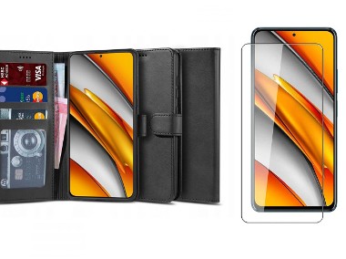 Etui Wallet 2 + Szkło Hartowane Płaskie do Xiaomi Poco F3-1