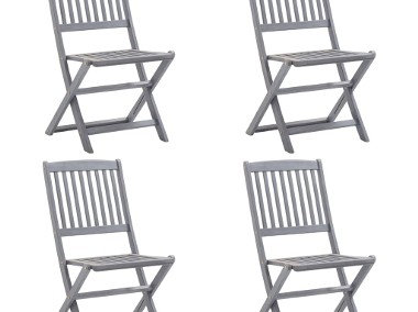 vidaXL Składane krzesła ogrodowe, 4 szt., lite drewno akacjowe 46336-1
