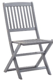 vidaXL Składane krzesła ogrodowe, 4 szt., lite drewno akacjowe 46336-2