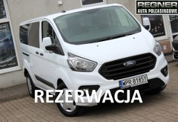 Ford Transit Custom 9-osob. L2 130KM Salon PL FV23% 1WŁ Android/Apple Tempomat Gwarancja