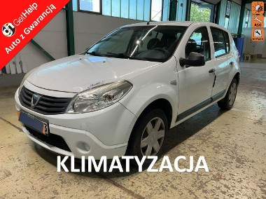 Dacia Sandero I Benzyna, niski przebieg, klimatyzacja, el. szyby, isofix, oszczedny-1