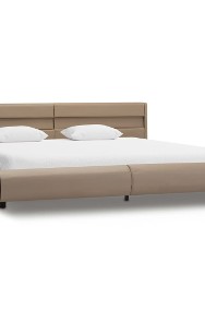vidaXL Rama łóżka z LED, kolor cappuccino, sztuczna skóra, 180x200 cm 285037-2