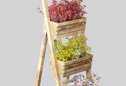 Opalany kwietnik drewniany stojak na kwiaty 140cm