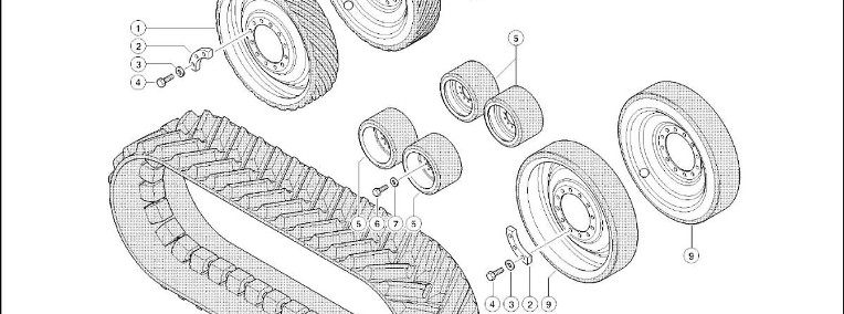 Claas Lexion 580 KOŁO NAPĘDU LE 0007640681 (Gumowa półgąsienica pr.; gąsienica z kołami)-1