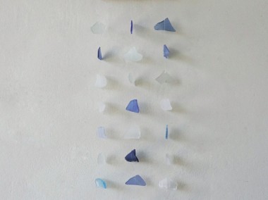 Szklany Dzwonek Wietrzny – Blue and White-1