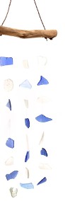 Szklany Dzwonek Wietrzny – Blue and White-4