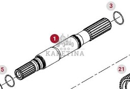 Fendt 930 933 936 939 942 Vario Gen 6 Wał Przedniego WOM CZĘŚCI 961150200030