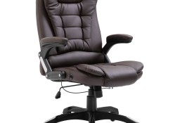 vidaXL Krzesło biurowe, brązowe, sztuczna skóra 20232