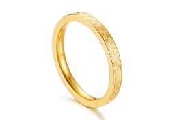 Nowy pierścionek obrączka złoty kolor stal szlachetna skromny prosty elegancki