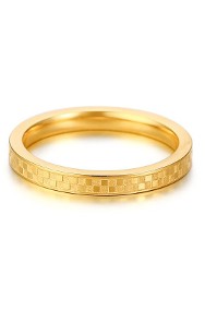 Nowy pierścionek obrączka złoty kolor stal szlachetna skromny prosty elegancki-2