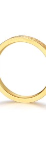 Nowy pierścionek obrączka złoty kolor stal szlachetna skromny prosty elegancki-3