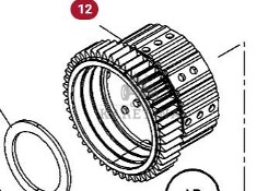 Massey Ferguson 7718S 7718 S 1804A DYNA 6 Koło Zębate Sprzęgła Zębatka Zębnik 47 Z 4358606M12