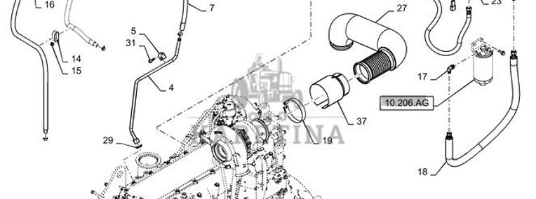 New Holland T6090 T6070 T7230 Rurka 84557666-1