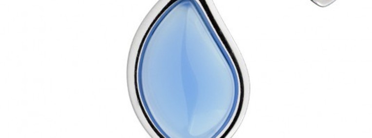Komplet biżuteria srebrna z niebieskim agatem-1