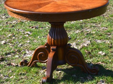 Antyk vintage piękny masywny stół-1