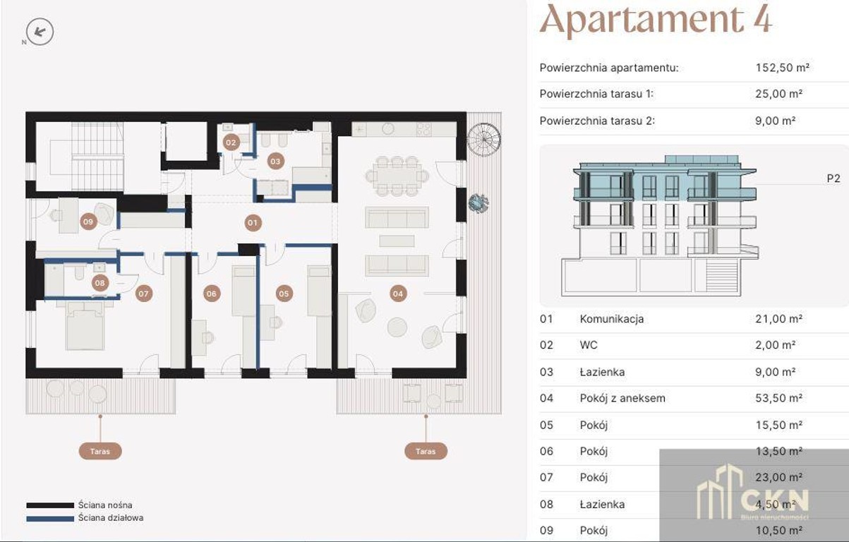 BRONOWICE - 152,50 m2 - TARAS NA DACHU 70 m2!!!