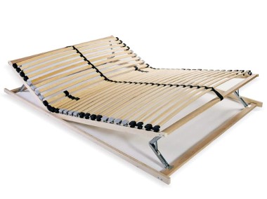 vidaXL Stelaż do łóżka z 28 listwami, drewno FSC, 7 stref, 120x200 cm 246459-1