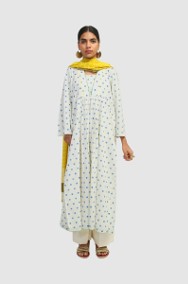 Nowa chusta dupatta indyjska szal oversize żółty boho hippie folk bohemian-2