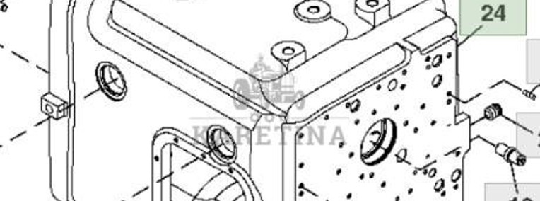 John Deere 7830 Obudowa Przekładni Skrzyni biegów R238390-1