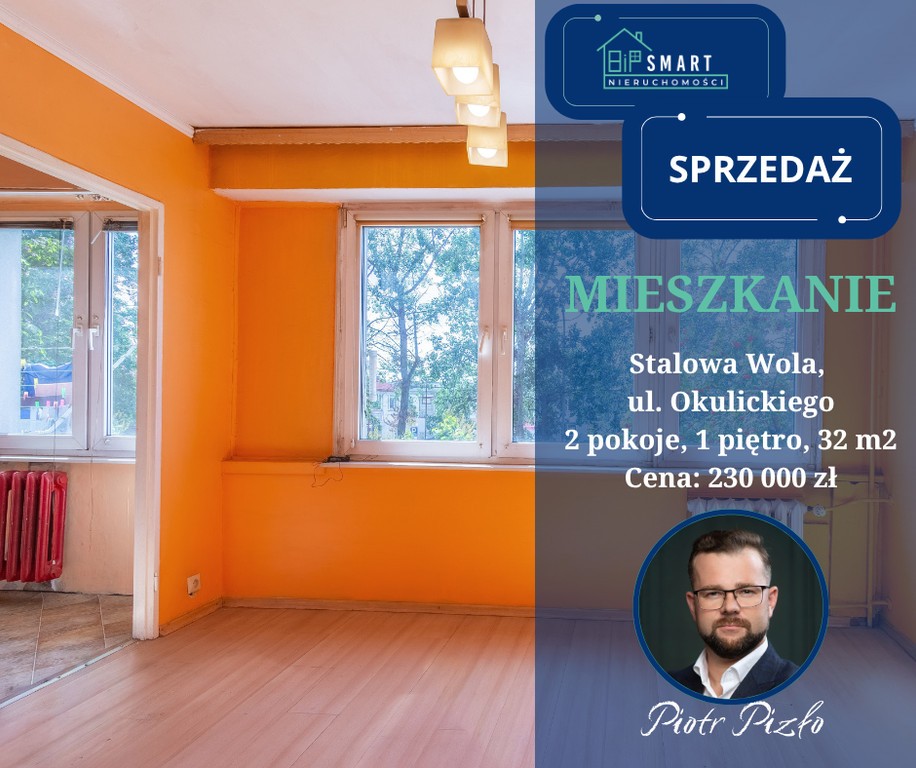 Mieszkanie 2 pokoje, 1 piętro, 32 m2, ul. Okulickiego