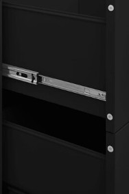 vidaXL Szafka z szufladami, czarna, 80x35x101,5 cm, stalowaSKU:336151*-2
