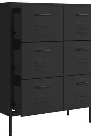 vidaXL Szafka z szufladami, czarna, 80x35x101,5 cm, stalowaSKU:336151*-3