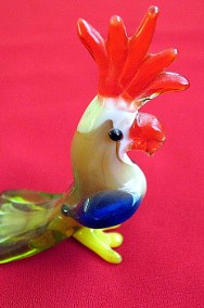 Ptak - Papuga - figurka ze szkła w stylu Murano - 7 x 5 x 3 cm-2
